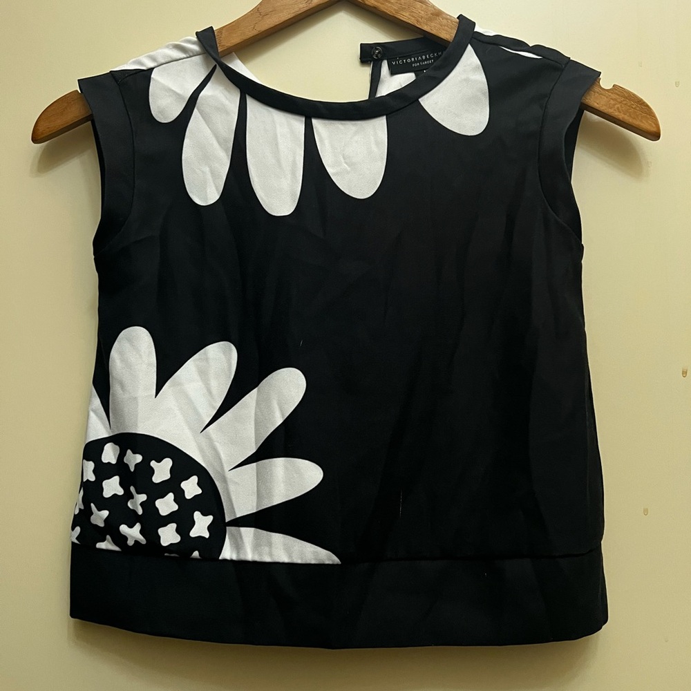 Target Black and White Daisy Print Blouse kids Victoria Beckham